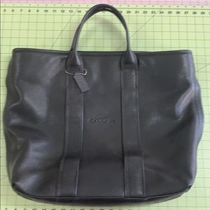 Leather Coach travel bag